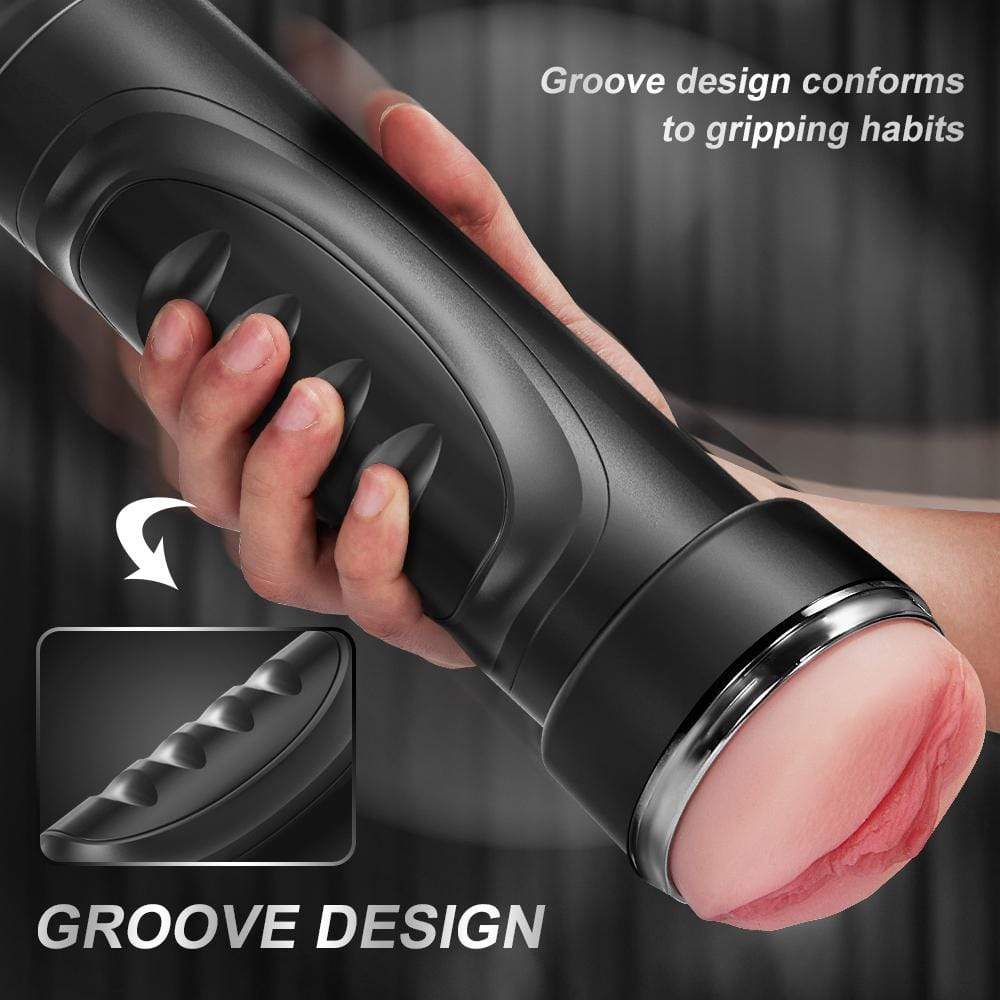 Black Flashlight-like Manual Masturbation Cup