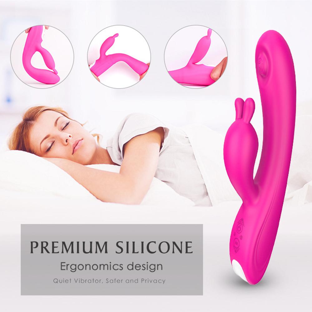 Dual Motor 9X9 Modes Flapping Clitoris G-Spot Rabbit Vibrator