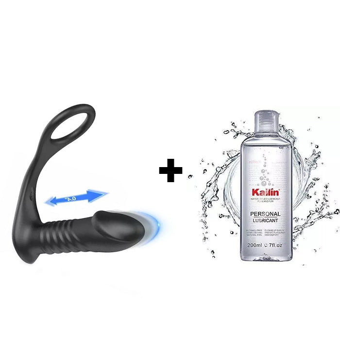 10 Vibrating 3 Thrusting Remote Control Anal Vibrator