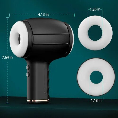8 Vibrating 5 Thrusting Handheld Male Masturbtor