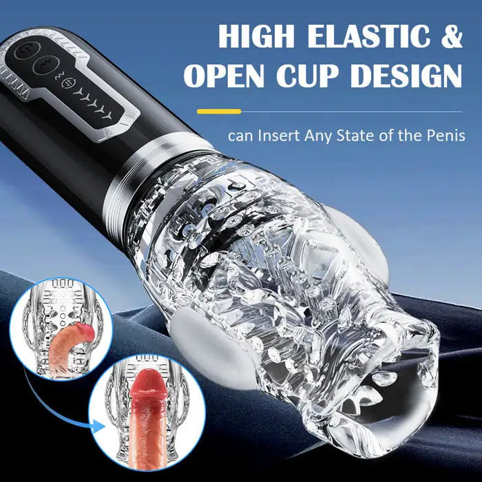 Superbuyg™ 5 Thrusting Rotating 7 Vibrating Oral Sex Handheld Masturbator