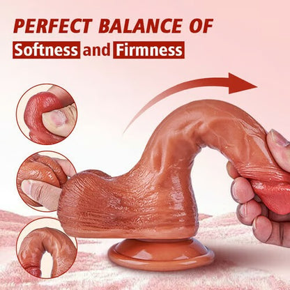 Simulated Ejaculation 8.5 IN Vibrating Dildo Enema Bulb for G-Spot & Anal Prostate Play