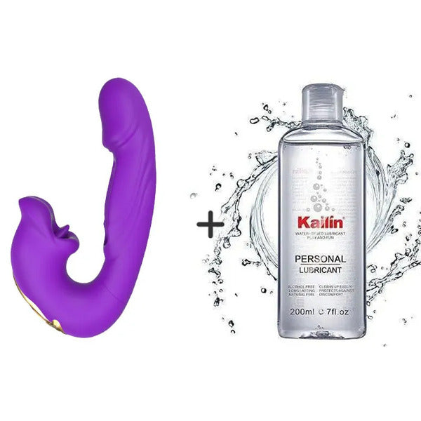G-spot Vibrator Women Sex Toy with 7 Flapping Vibrating & 5 Licking Sucking Modes