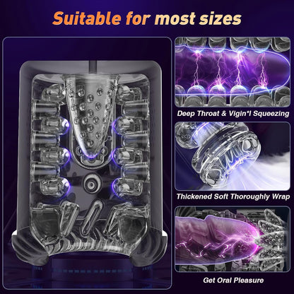 😍 Male Masturbator Penis Pump - Male Sex Toys for Men Sex Toy Pocket Pussy LCD with APP Stroker Adult Toys with 7 Thrusting 7 Rotating 5 Sucking Modes Vacuum Pumps & Enlargers🎁