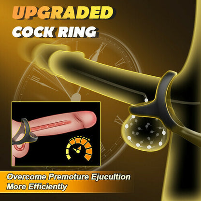 Buyging™ 360° Rotating 10 Vibration Patterns Prostate Massager with Cock Ring