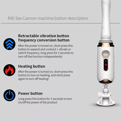 R40 Remote Control Automatic Thrusting Sex Machine Gun