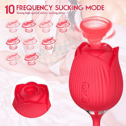 10 Speed Rose Sucking Vibrator Sex Toy