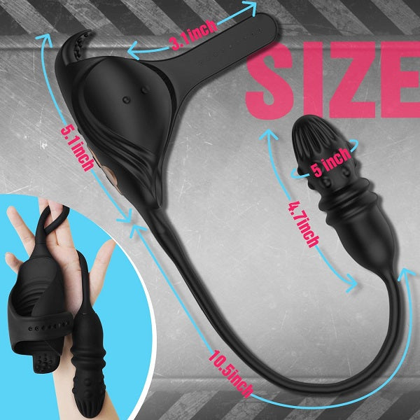 Buyging™ 7 Thrusting 7 Vibrating Glans Trainer for Intense Penis and Anal Stimulation