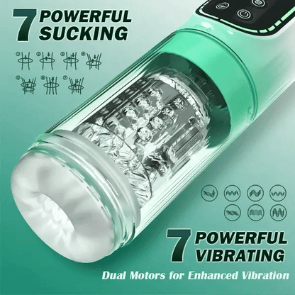 😍 Male Masturbator Penis Pump - Male Sex Toys for Men Sex Toy Pocket Pussy LCD with APP Stroker Adult Toys with 7 Thrusting 7 Rotating 5 Sucking Modes Vacuum Pumps & Enlargers🎁