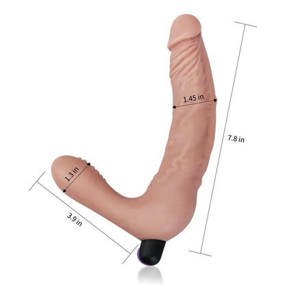 7.8 Inch 10 Functions Vibrating Lesbian Realistic Double Head Dildo