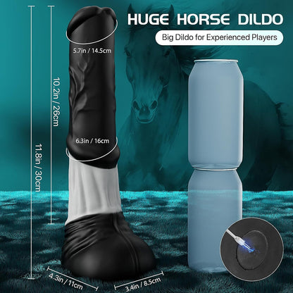 Buyging™ App & Remote Control Monster Big Dildo with 7 Thrusting & 7 Vibrating Modes 11.8Inch