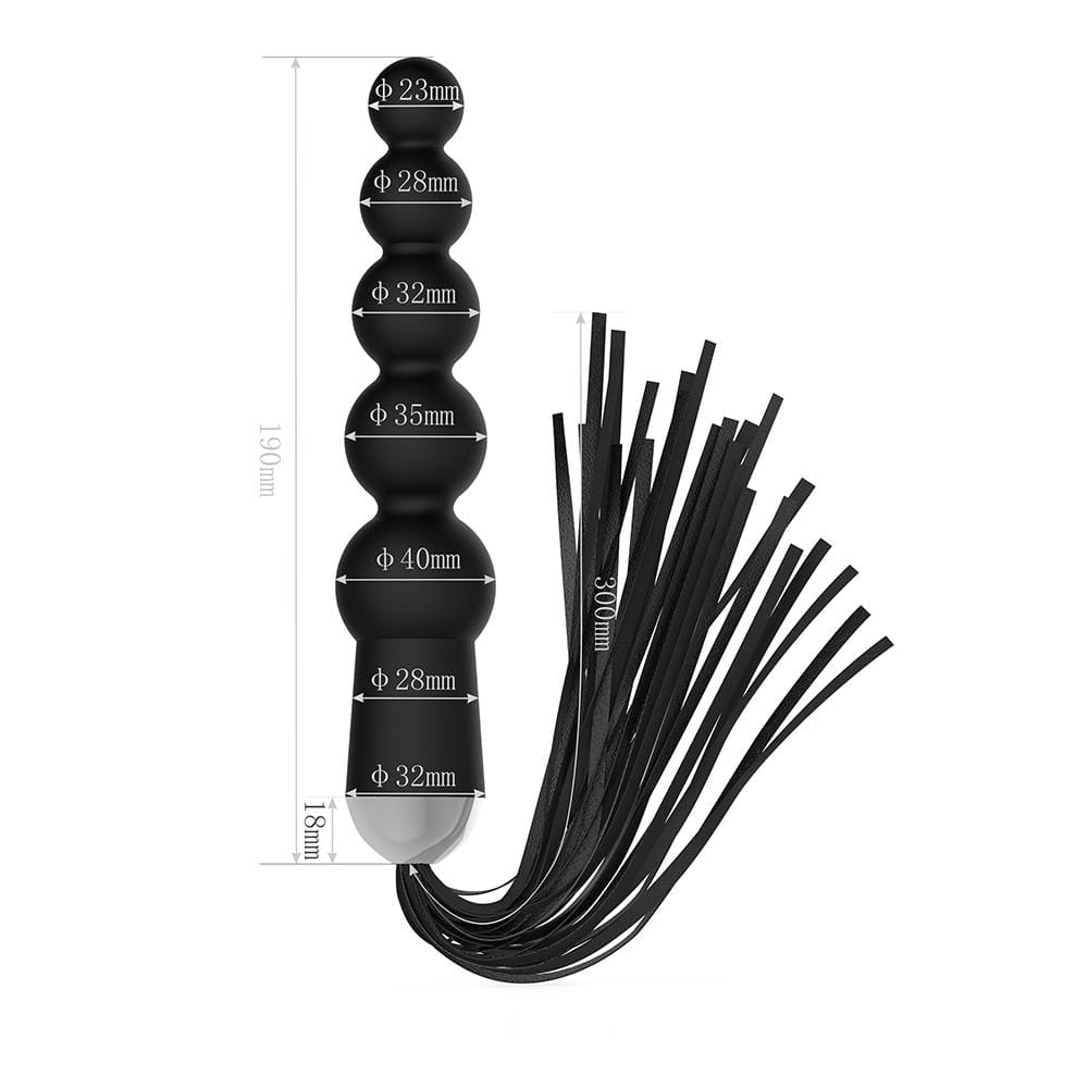 2-In-1 Silicone SM Whip Butt Plug