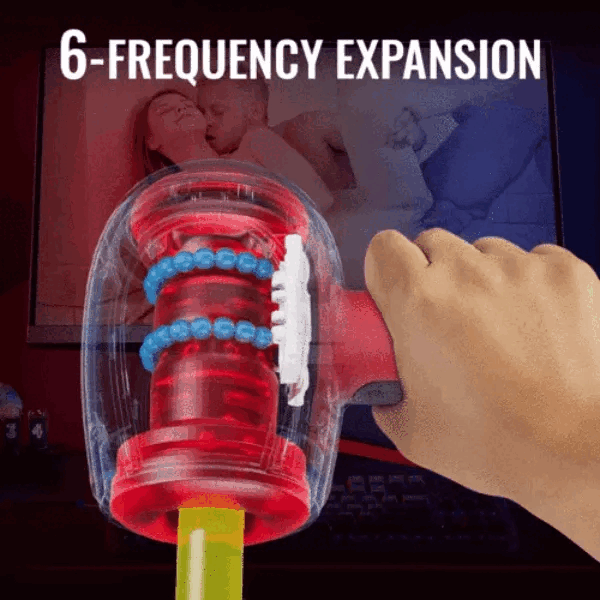 Handheld Automatic 6 Frequency Thrusting Vibration Male Masturbator