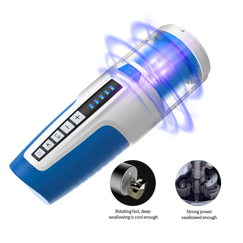 Leten Piston Automatic Telescopic Rotation Male Masturbator Cup Artificial Vaginal Lick Oral Sex Masturbation Sex Toys For Men