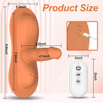 Buyging™ 10 Vibration Modes Sit and Ride Vibrator Clit Anal G-spot Double Stimulator