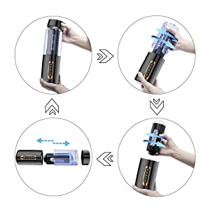 WeDol Male Masturbator Powerful Thrusting Fully Automatic Stroker Multiple Modes Electric Masturbation Cup 3D Realistic Vagina Pocket Pussy Vibrating Hands-Free Sex Toys for Men