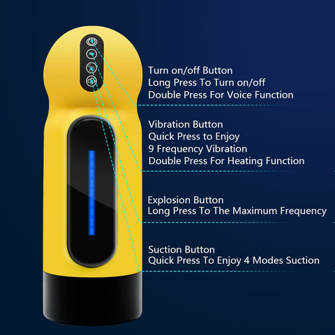 2022 Strong Penis Sucking Male Masturbator With Vibrating Heating Function