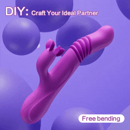 Seraphina 3 Telescopic Vibration 7 Rotating Heating Bendable Vibrator for Clitoral and G-spot Stimulation