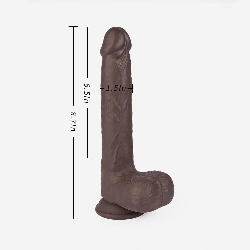 8.7” Dark-Brown Remote Control Multifunctional Dildo