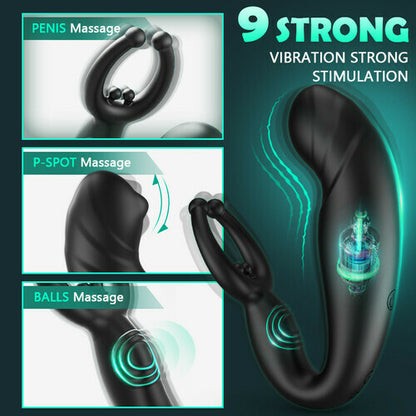 Buyging™ Bead Massage P-spot 9 Vibrating Prostate Massager with Remote Control