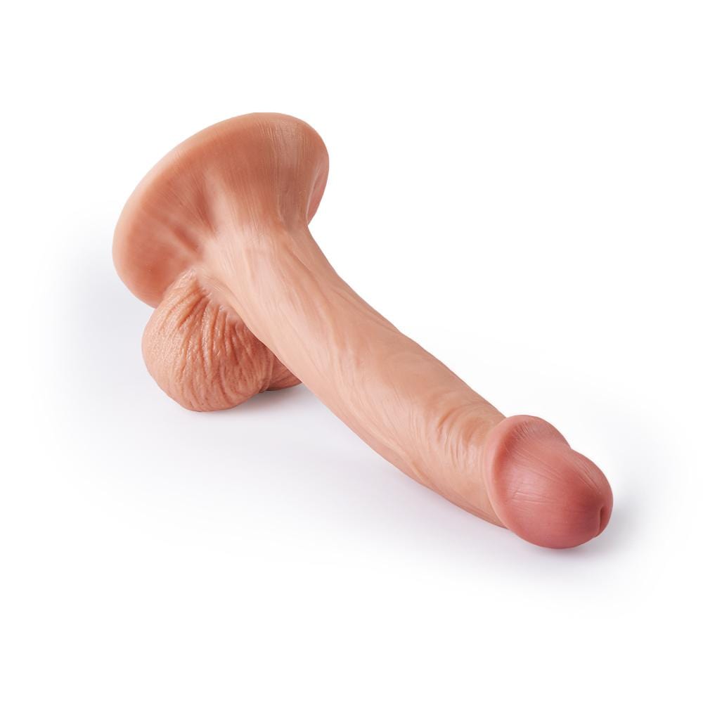 7.5“ Realistic Sucker Base Masturbation Dildo with Three-Dimensional Balls