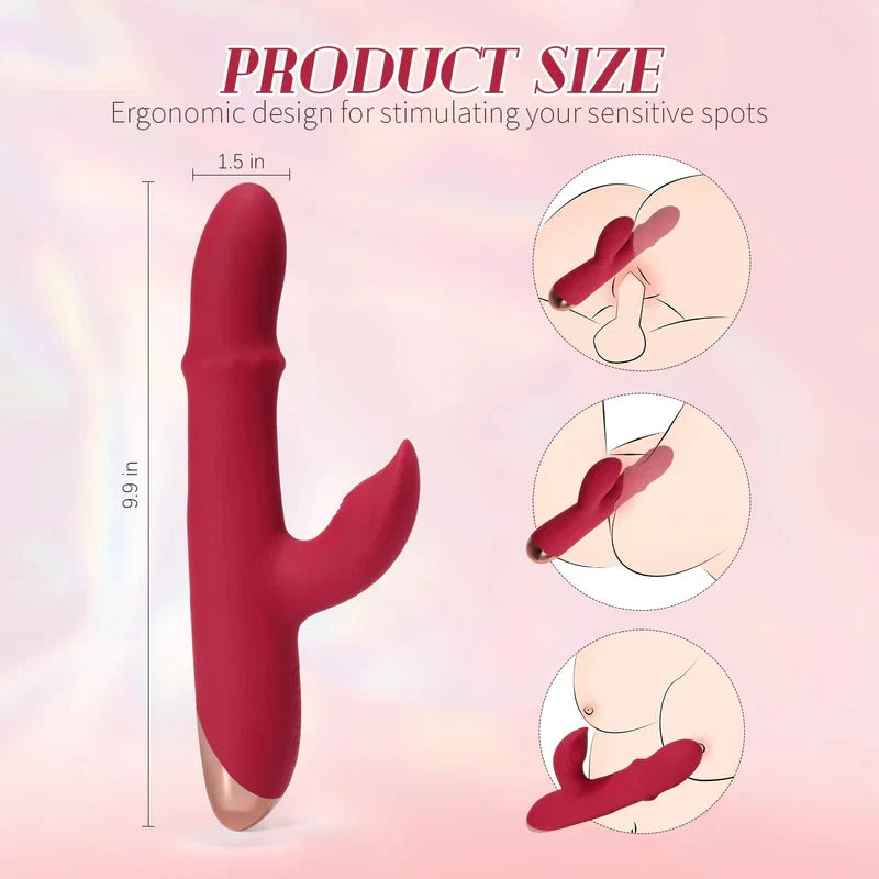 Dream Partner G-spot Vibrators with Beads Ring and Clit Stimulator Take You to Dual Orgasms