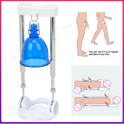 Penis Enlargement Set With Hanger, Belt, Stretcher, Vacuum Pump, And Masturbator For Men'S Sexual Enhancement