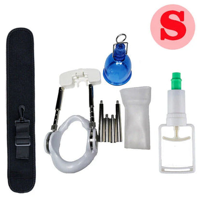 Penis Enlargement Set With Hanger, Belt, Stretcher, Vacuum Pump, And Masturbator For Men'S Sexual Enhancement