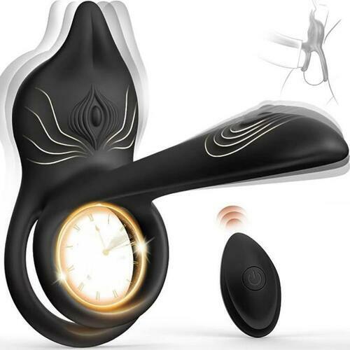 3 in 1 Cock Ring Vibrator, 10 Vibration G Spot and Clitoris Stimulator, Erection Couple Vibrator