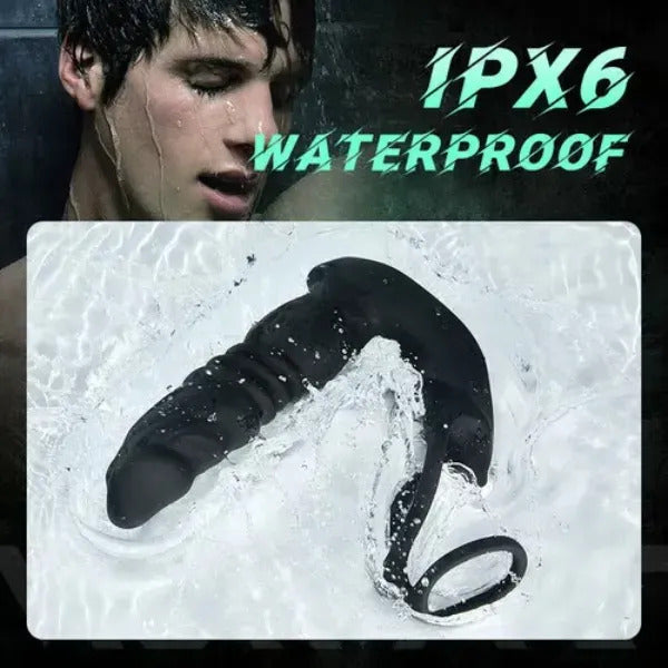 Sexoralab™ APP Control 9 Vibrating Thrusting Prostate Massager With Dual Cock Rings