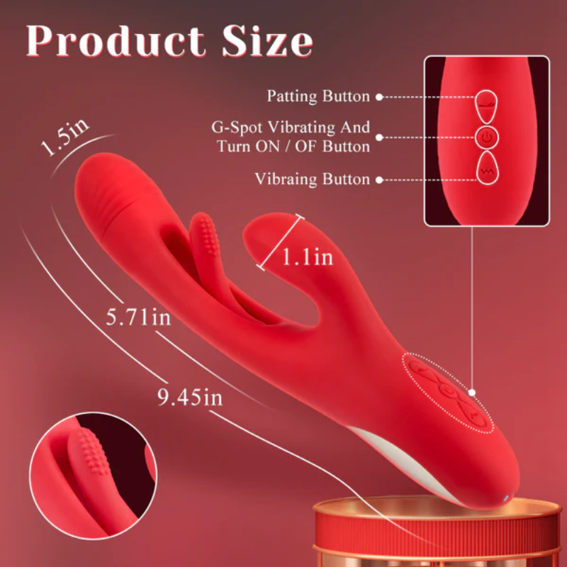Rabbit Tapping Vibrating All-In-One G-Spot Vibrator for Women