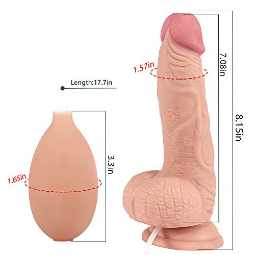 8 Inch Realistic Ejaculating Ultra-soft Dildo