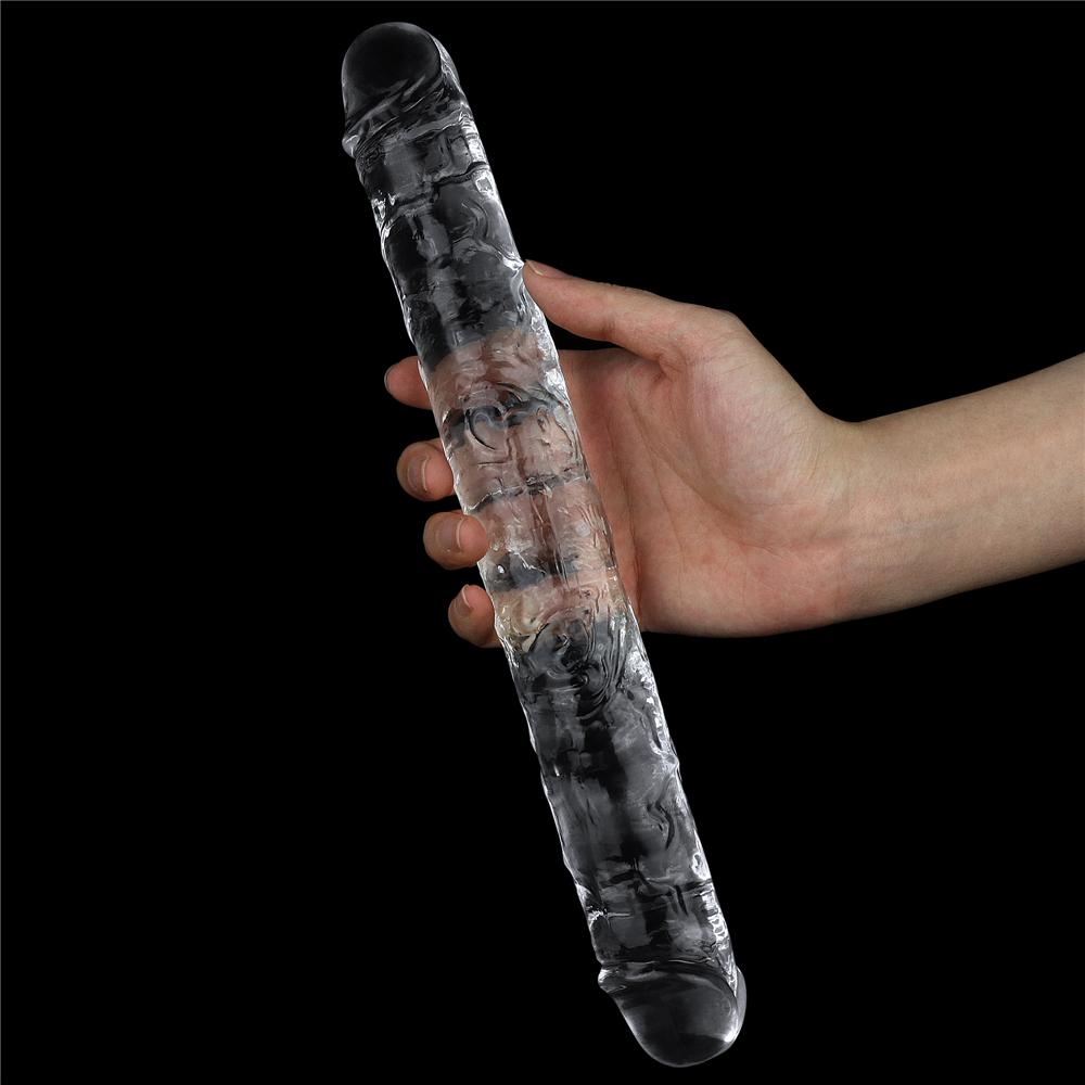 12 Inch Transparent Big Double Head Dildo