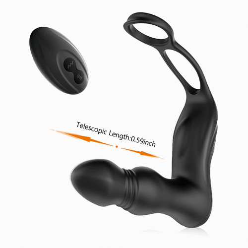 Buyging™ THOR 3 Thrusting 10 Vibrating Dual Cock Rings Prostate Massager
