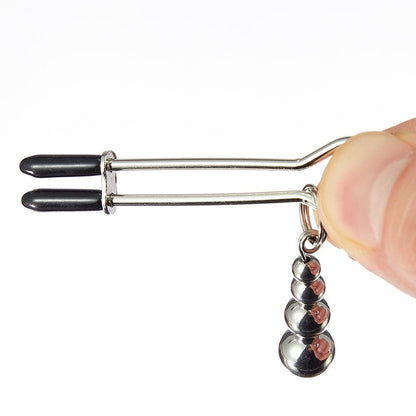 Beaded Pendant Chain Nipple to Clit Tweezer Clamp Set