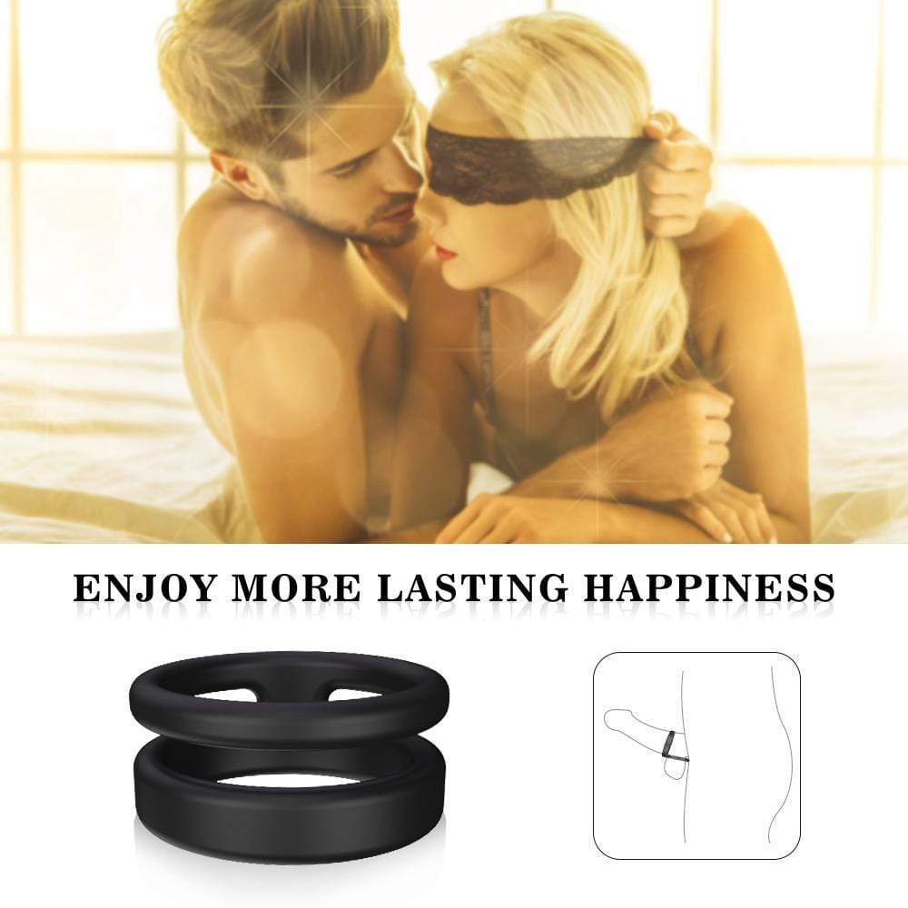 S-HANDE Silicone Dual Penis Ring Erection Enhancing Sex Toy for Man or Couples Play