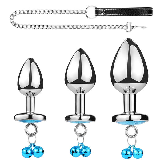 BELL Jeweled Butt Plug With Chain