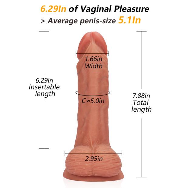 7.88 Inch Silicone Realistic Dildo