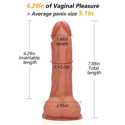 7.88 Inch Silicone Realistic Dildo