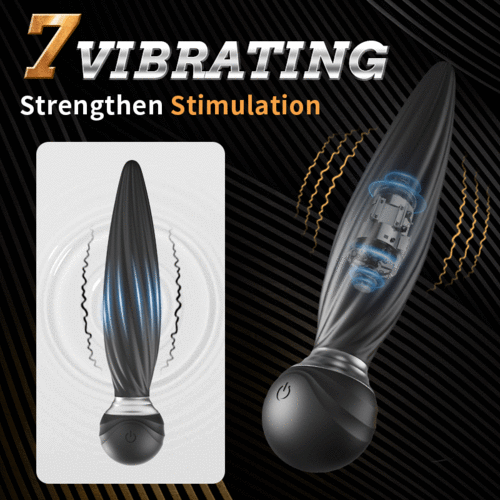 Buyging™ 7 Vibrating 7 Head Rotating Remote Prostate Anal Butt Plug