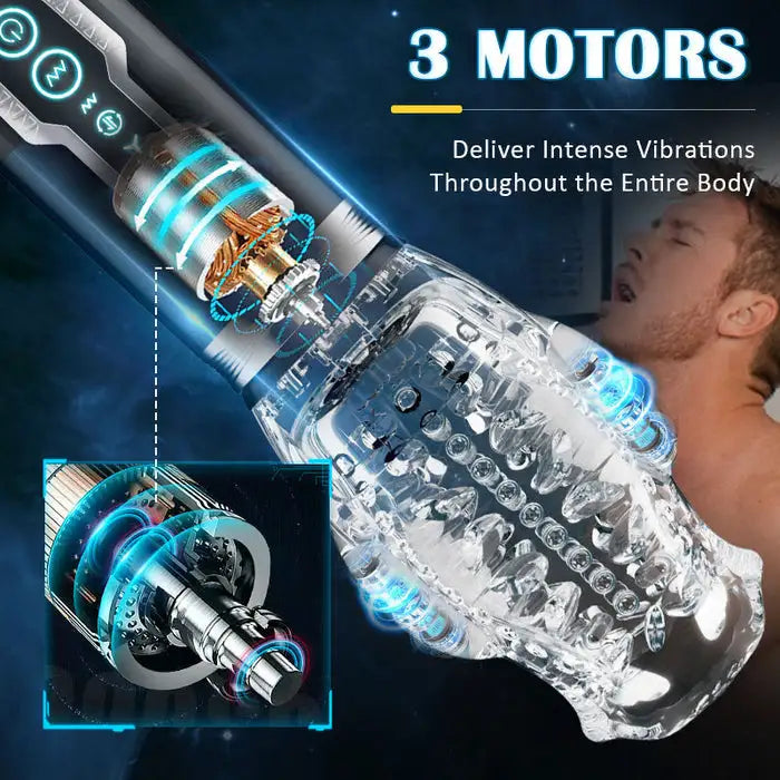 Superbuyg™ 5 Thrusting Rotating 7 Vibrating Oral Sex Handheld Masturbator