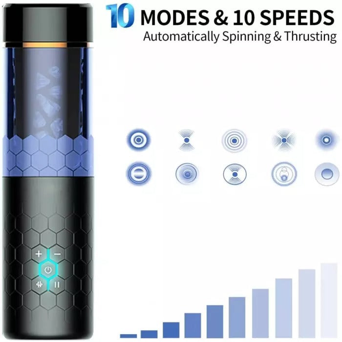 QMYSKY 10 Frequency Vibrating Penis Massage Glans Exerciser