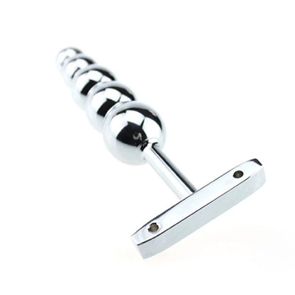 T-Handle Metal Anal Beads Prostate Massager