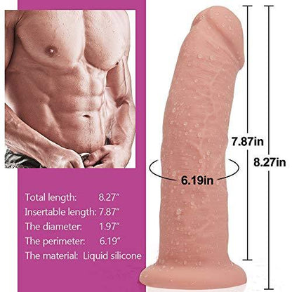 8 Inch Huge Glans Realistic Dildo