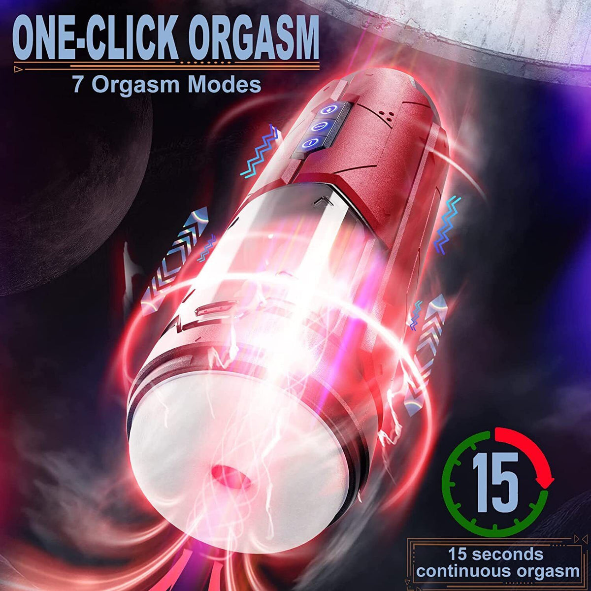 [Confidential delivery]Male Masturbaters Automatic Handsfree Thrusting Cup Vibrated Stroker Lubricants