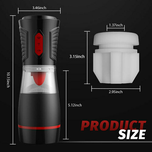 4 Sucking Modes & 7 Tongue-Licking Male Masturbator Cup