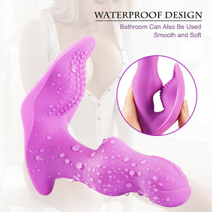 Silicone G-Spot Butterfly Remote Dildo Vibrating Wearable Vibrator