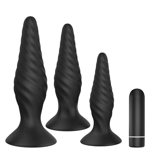 3PCs Vibrating Anal Trainer Set