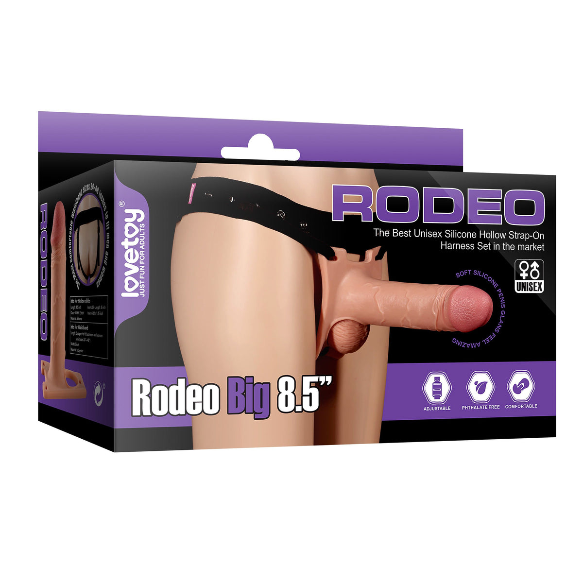 8.5 Inch Strap-on Harness Realistic Penis Extension Sleeve