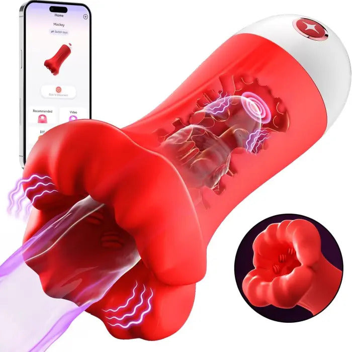Sexoralab™ APP Control Penis Trainer with 9 Training Stroker Modes & 4.98IN Deep Blowjob
